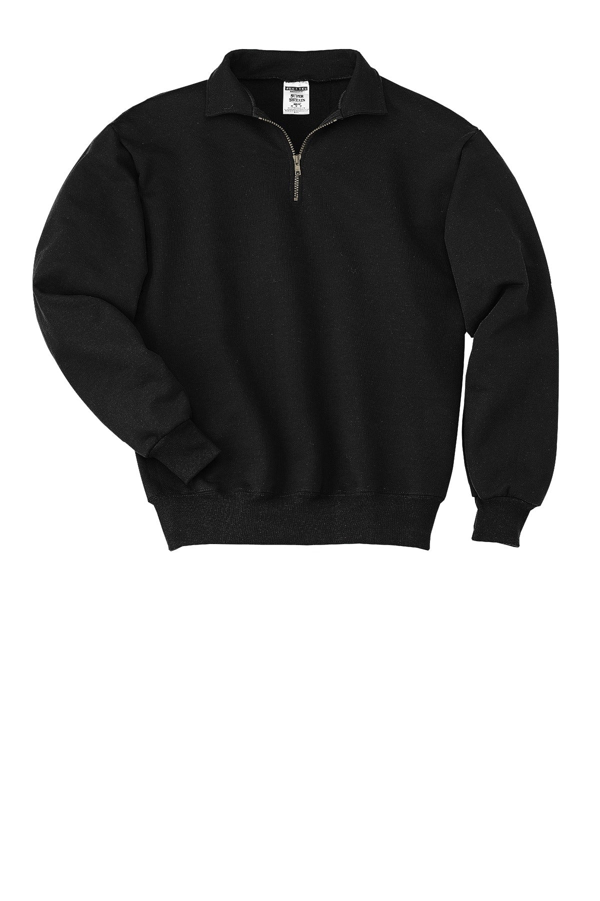 Jerzees Super Sweats NuBlend - 1/4-Zip Sweatshirt with Cadet Collar - Black