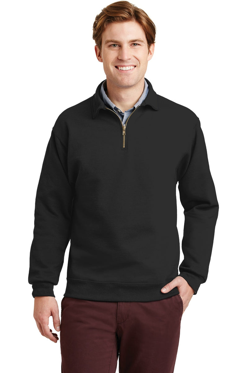Jerzees Super Sweats NuBlend - 1/4-Zip Sweatshirt with Cadet Collar - Black