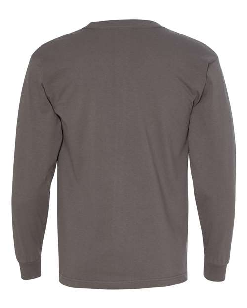 Unisex USA-Made Long Sleeve Pocket T-Shirt - Charcoal