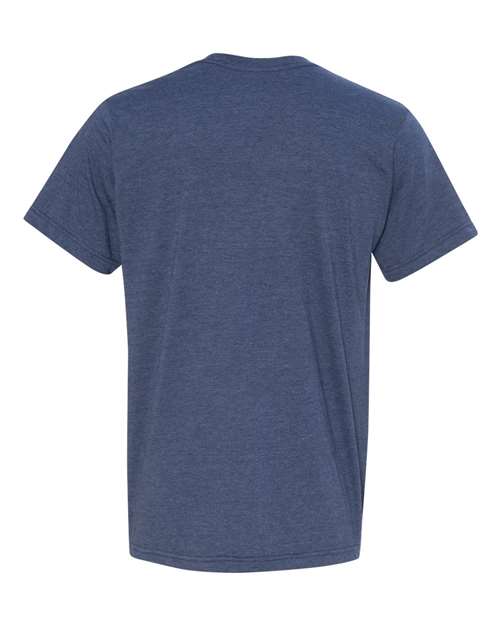 Unisex USA-Made 50/50 Fine Jersey T-Shirt - Heather Navy