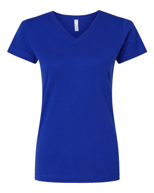 Women's Fine Jersey V-Neck Tee - Royal