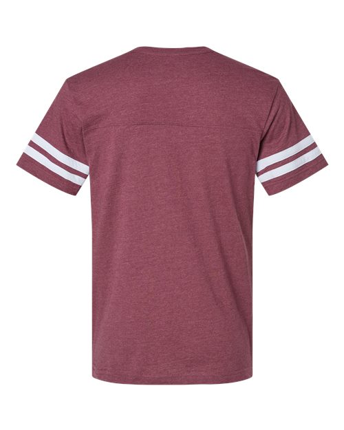 Men's Football Fine Jersey Tee - Vintage Burgundy/ White