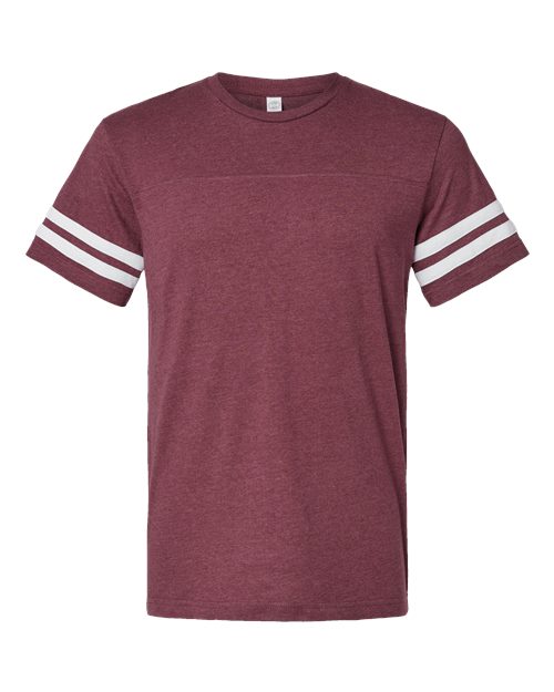 Men's Football Fine Jersey Tee - Vintage Burgundy/ White