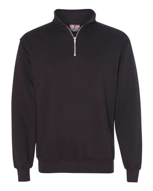 Unisex USA-Made Quarter-Zip Sweatshirt - Black