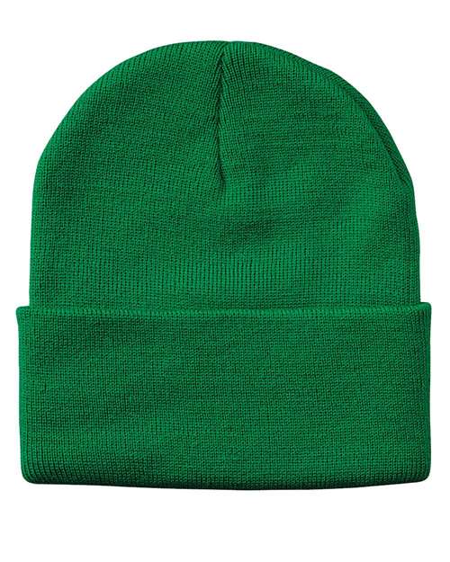 12" Solid Cuffed Beanie - Kelly