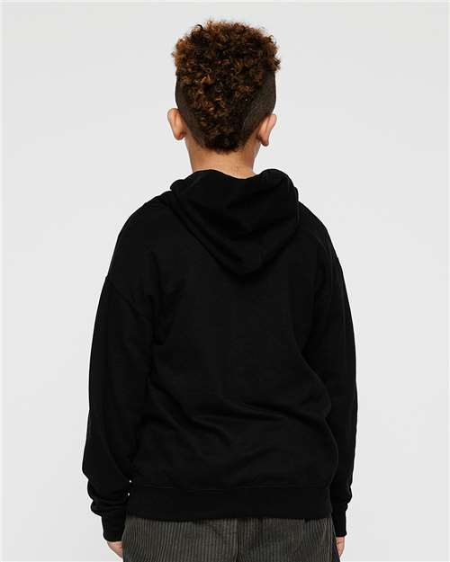 Youth Fleece Hoodie Sweatshirt - Black