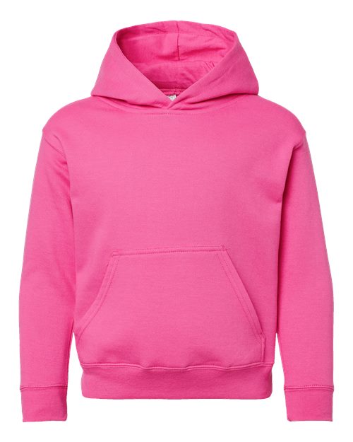 Youth Fleece Hoodie Sweatshirt - Raspberry