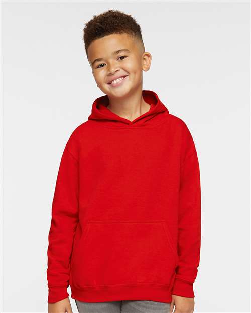 Youth Fleece Hoodie Sweatshirt - Red