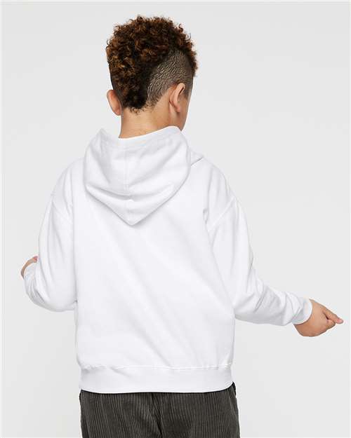 Youth Fleece Hoodie Sweatshirt - White