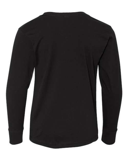 Youth Fine Jersey Long Sleeve Tee - Black