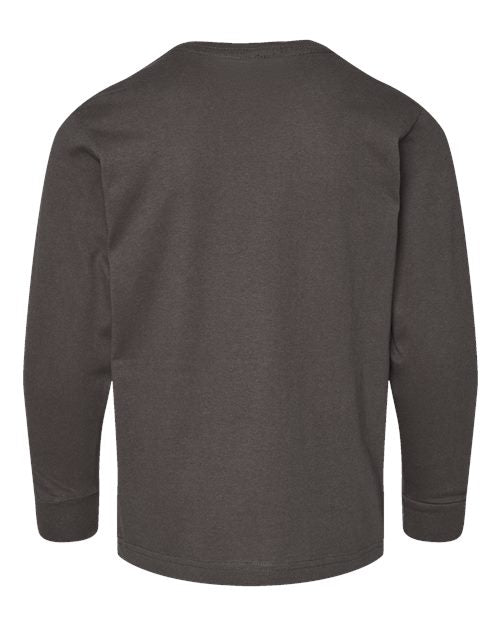 Youth Fine Jersey Long Sleeve Tee - Charcoal