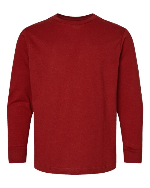 Youth Fine Jersey Long Sleeve Tee - Garnet