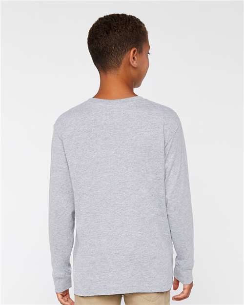Youth Fine Jersey Long Sleeve Tee - Heather