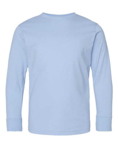 Youth Fine Jersey Long Sleeve Tee - Light Blue