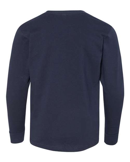 Youth Fine Jersey Long Sleeve Tee - Navy