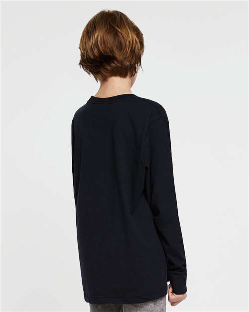 Youth Fine Jersey Long Sleeve Tee - Navy