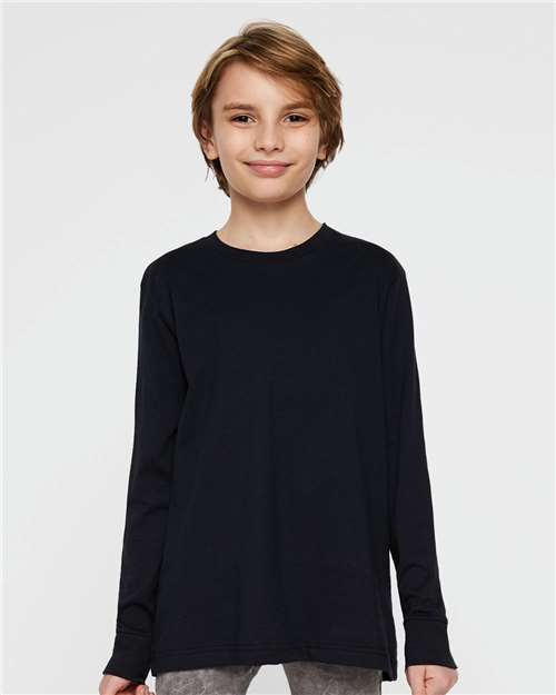 Youth Fine Jersey Long Sleeve Tee - Navy