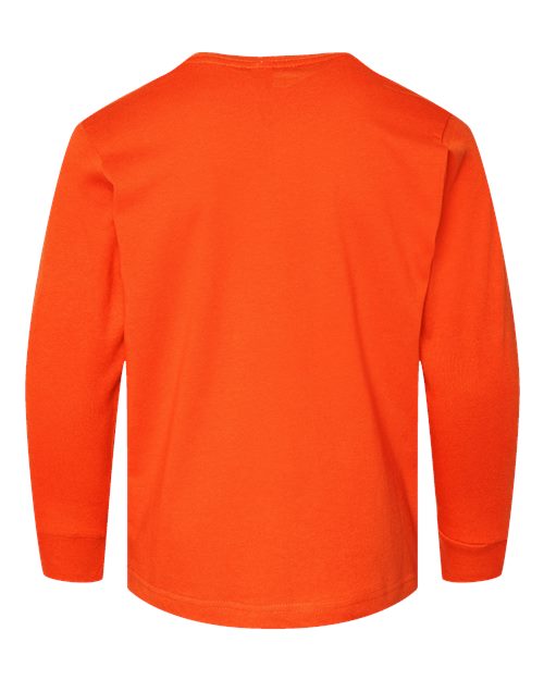 Youth Fine Jersey Long Sleeve Tee - Orange