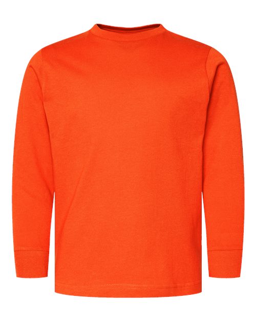 Youth Fine Jersey Long Sleeve Tee - Orange