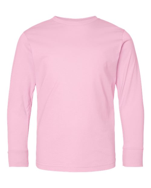 Youth Fine Jersey Long Sleeve Tee - Pink