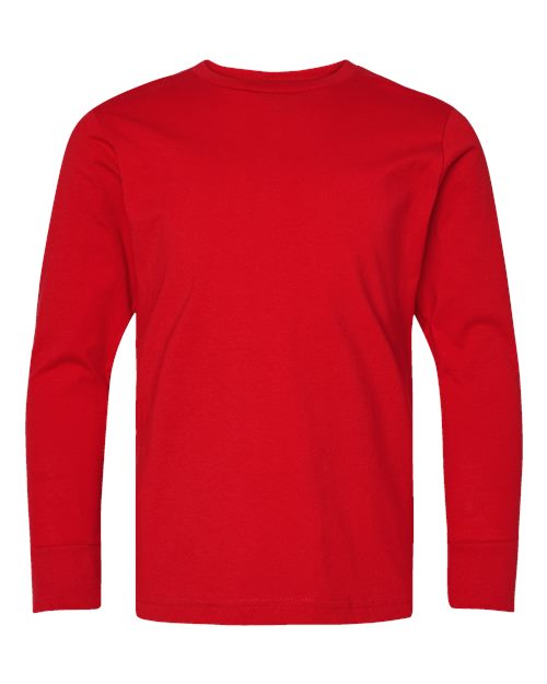 Youth Fine Jersey Long Sleeve Tee - Red