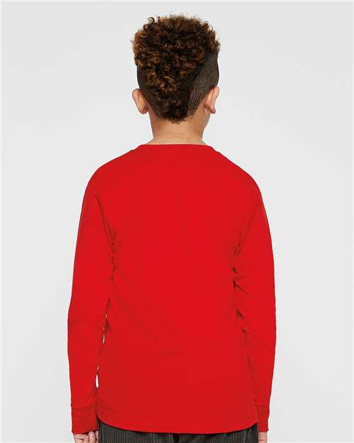 Youth Fine Jersey Long Sleeve Tee - Red