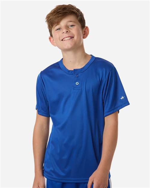 Youth B-Core Placket Jersey - Royal