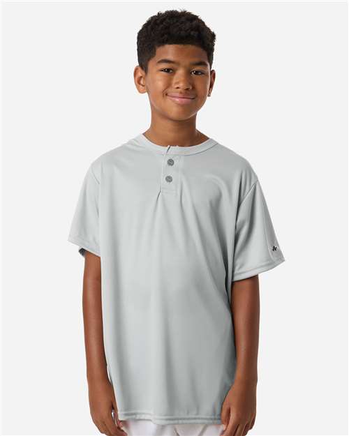 Youth B-Core Placket Jersey - Silver