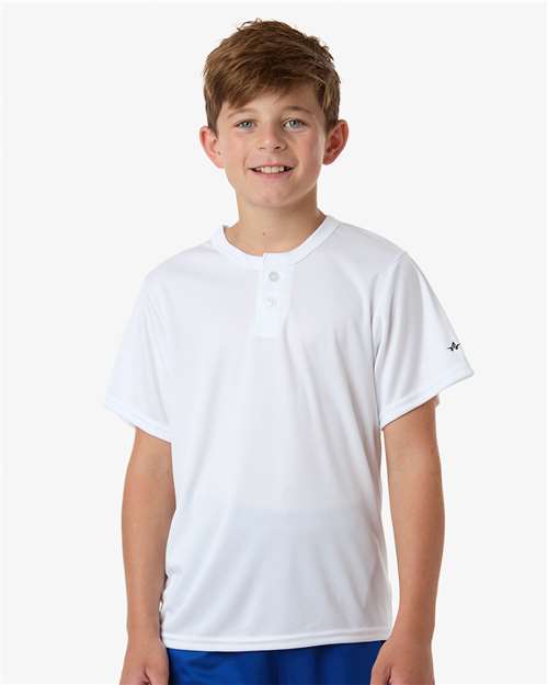 Youth B-Core Placket Jersey - White