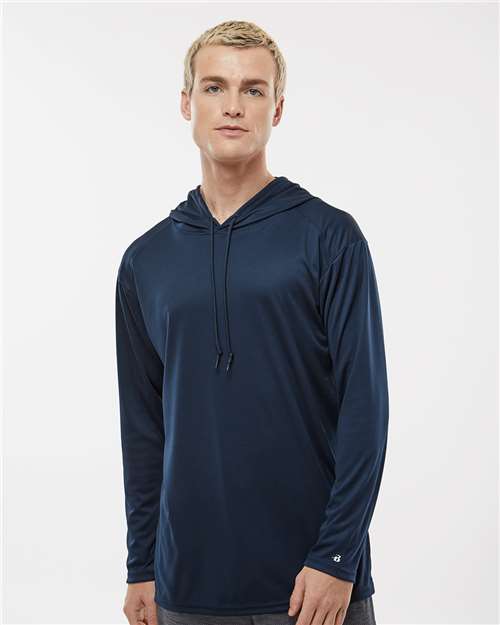 Unisex B-Core Hooded Long Sleeve T-Shirt - Navy