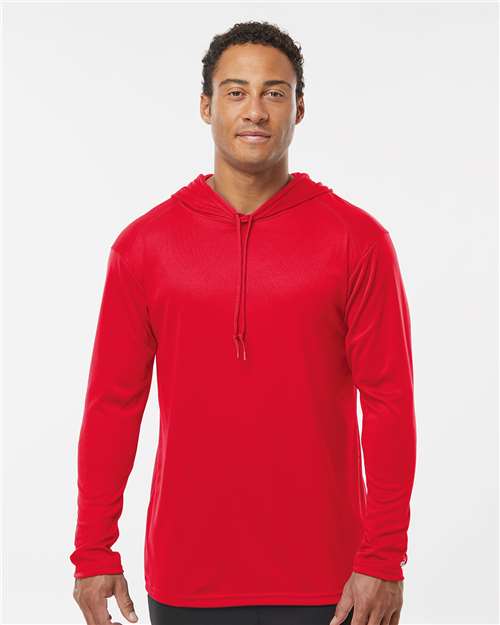 Unisex B-Core Hooded Long Sleeve T-Shirt - Red