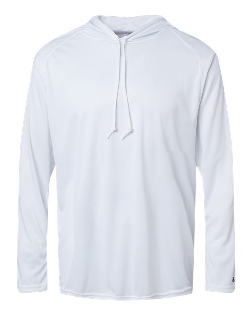 Unisex B-Core Hooded Long Sleeve T-Shirt - White