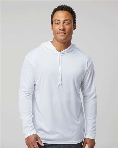 Unisex B-Core Hooded Long Sleeve T-Shirt - White