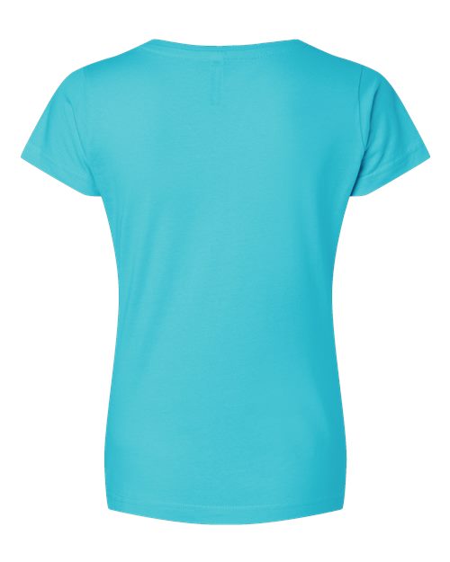 Women's Fine Jersey V-Neck Tee - Caribbean