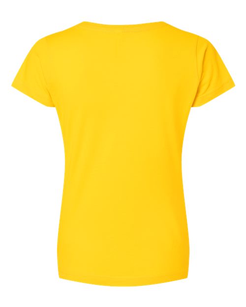 Women's Fine Jersey V-Neck Tee - Yellow