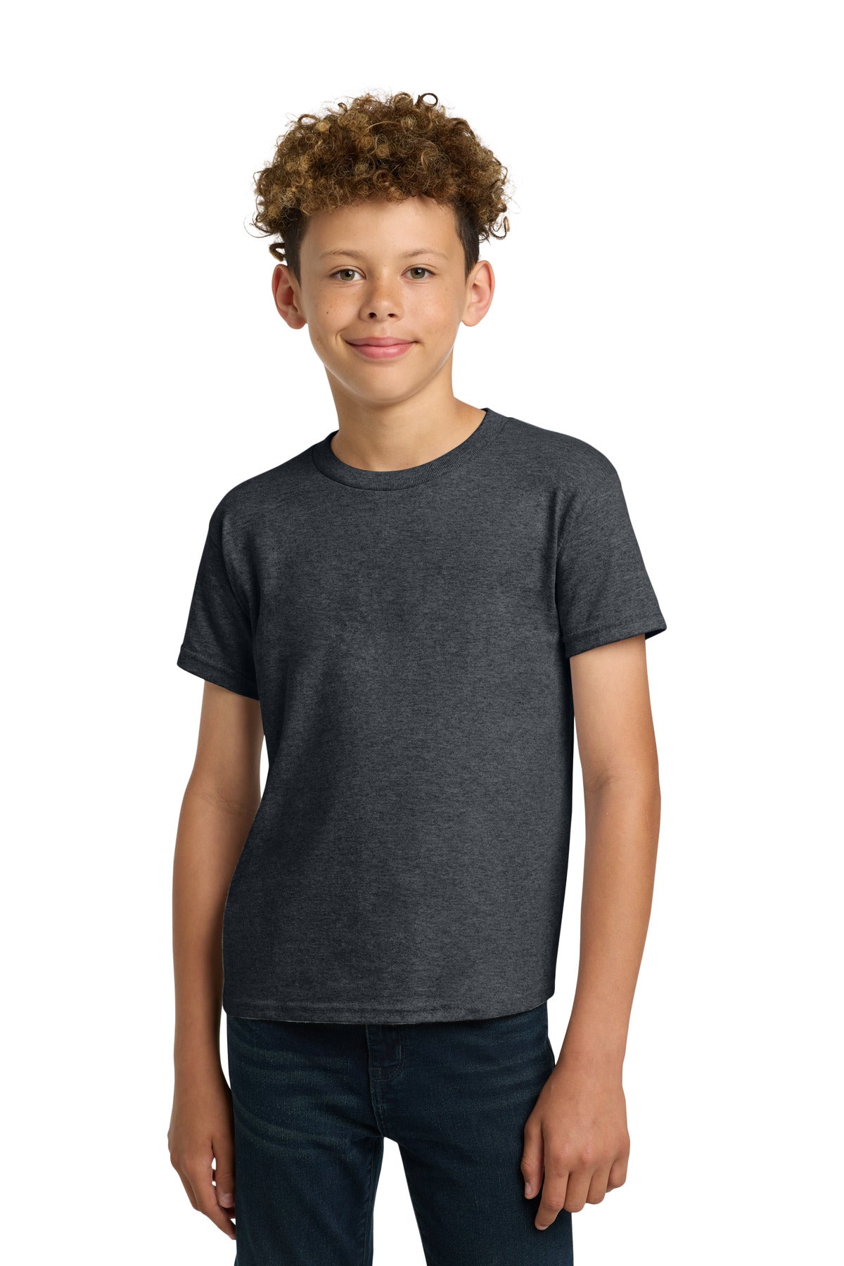 Gildan - Youth  Heavy Cotton 100% Cotton T-Shirt - Dark Heather