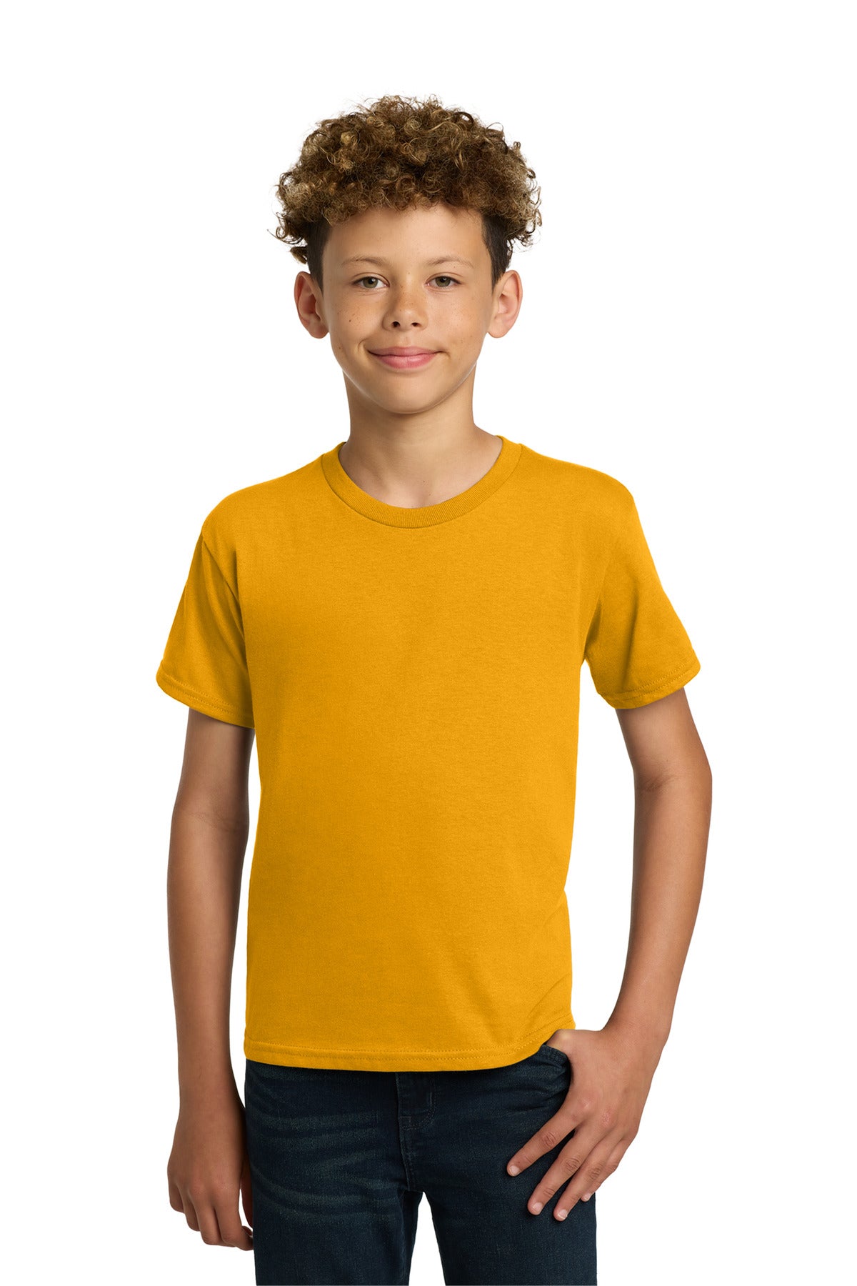 Gildan - Youth  Heavy Cotton 100% Cotton T-Shirt - Gold