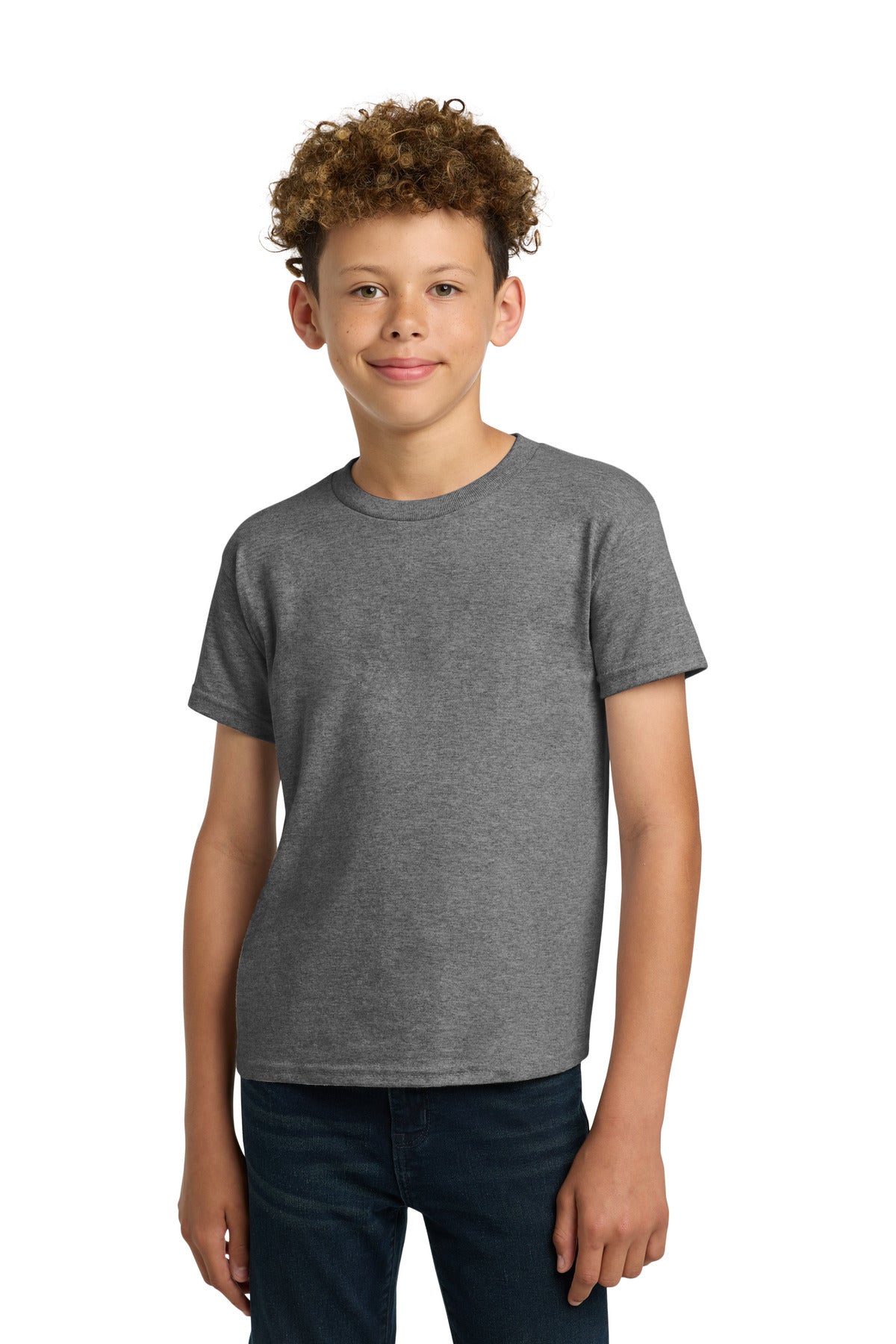 Gildan - Youth  Heavy Cotton 100% Cotton T-Shirt - Graphite Heather