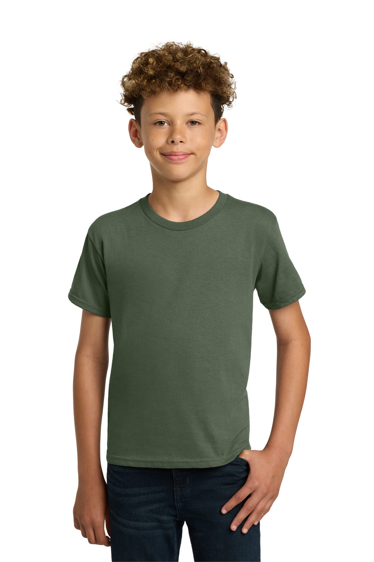 Gildan - Youth  Heavy Cotton 100% Cotton T-Shirt - Military Green