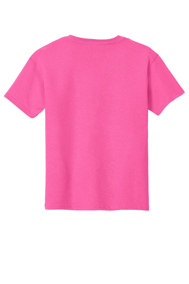 Gildan - Youth  Heavy Cotton 100% Cotton T-Shirt - Safety Pink