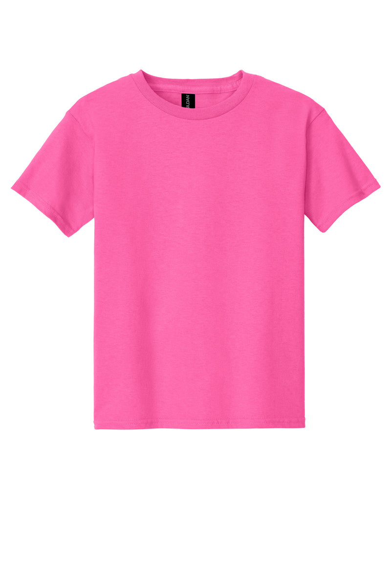 Gildan - Youth  Heavy Cotton 100% Cotton T-Shirt - Safety Pink