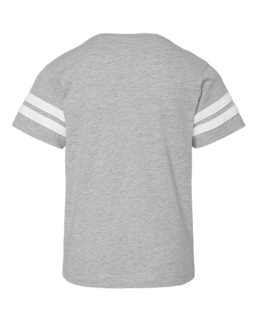 Youth Football Fine Jersey Tee - Vintage Heather/ White