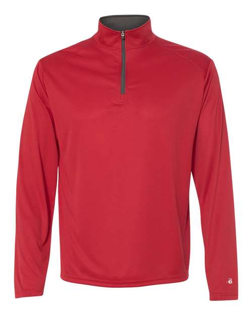Men's B-Core Quarter-Zip Pullover - Red/ Graphite