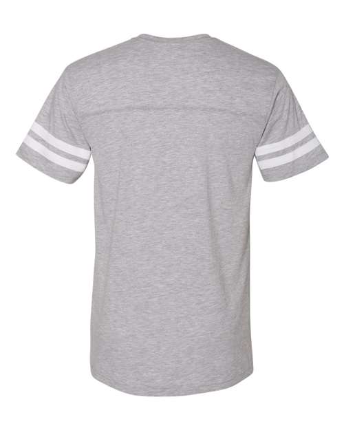 Men's Football Fine Jersey Tee - Vintage Heather/ White