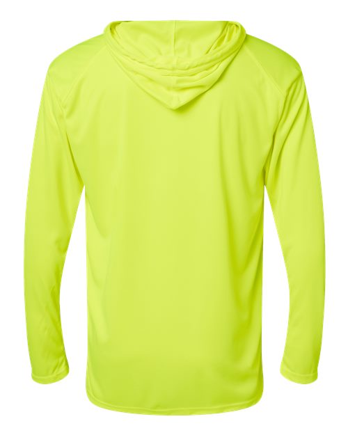 Unisex B-Core Hooded Long Sleeve T-Shirt - Safety Yellow