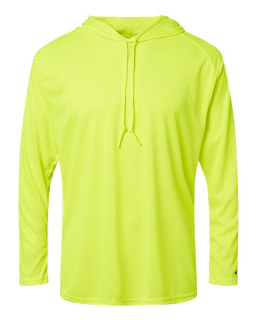 Unisex B-Core Hooded Long Sleeve T-Shirt - Safety Yellow