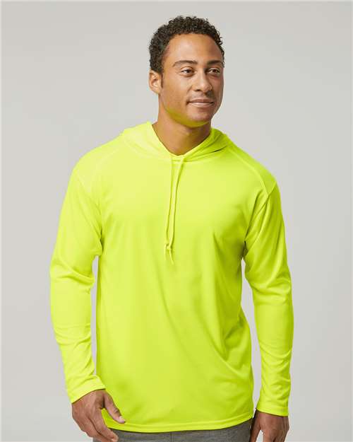 Unisex B-Core Hooded Long Sleeve T-Shirt - Safety Yellow