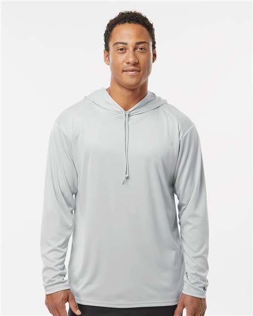 Unisex B-Core Hooded Long Sleeve T-Shirt - Silver