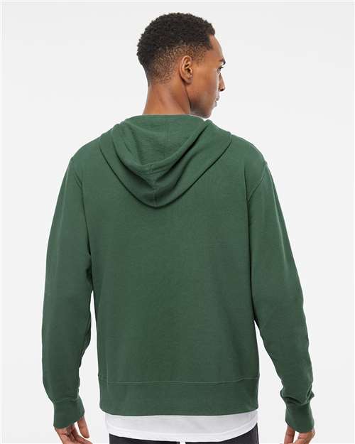 Unisex Lightweight Full-Zip Hooded Sweatshirt - Alpine Green