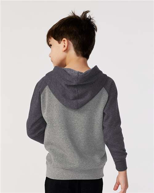 Toddler Special Blend Hooded Raglan Sweatshirt - Nickel/ Carbon